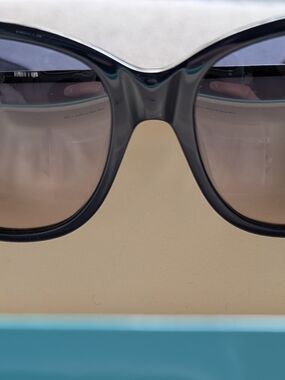 kate spade Dark Blue Frame Sunglasses with Gradient Black Lenses